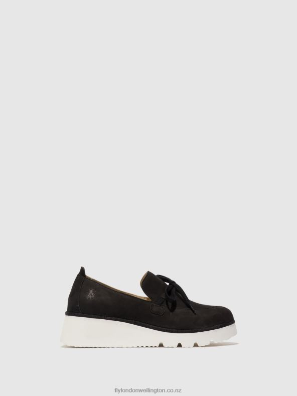 Women Fly London BLACK Slip-on Shoes POPI436 0B6X4635