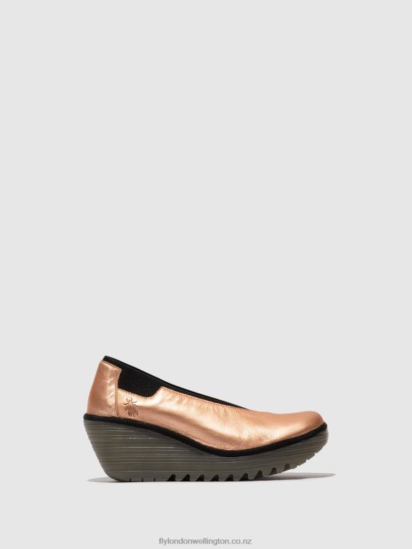 Women Fly London BLUSH GOLD Slip-on Shoes YOZA438 0B6X4628