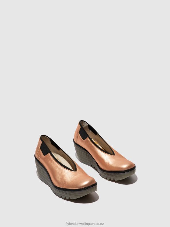 Women Fly London BLUSH GOLD Slip-on Shoes YOZA438 0B6X4628