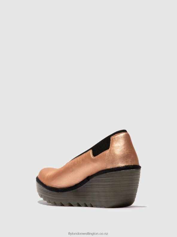 Women Fly London BLUSH GOLD Slip-on Shoes YOZA438 0B6X4628