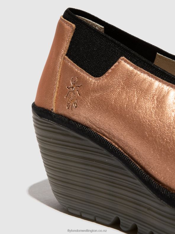 Women Fly London BLUSH GOLD Slip-on Shoes YOZA438 0B6X4628