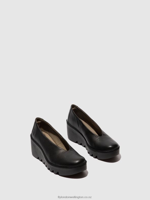 Women Fly London CERALIN BLACK Slip-on Shoes BESO246 0B6X4619
