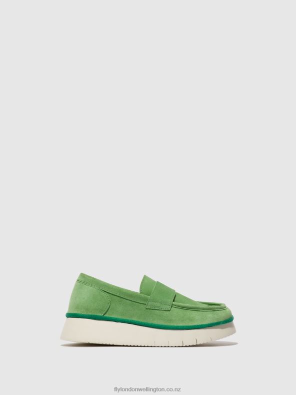 Women Fly London LIME GREEN Slip-on Shoes COAF418 0B6X4639