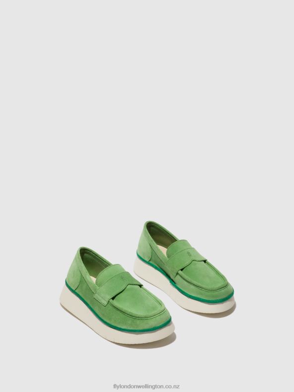 Women Fly London LIME GREEN Slip-on Shoes COAF418 0B6X4639