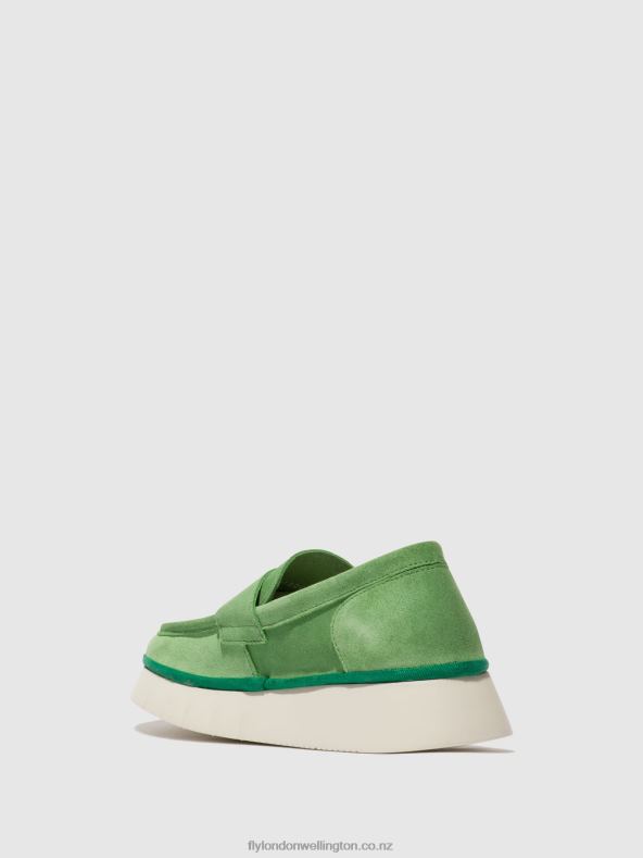 Women Fly London LIME GREEN Slip-on Shoes COAF418 0B6X4639