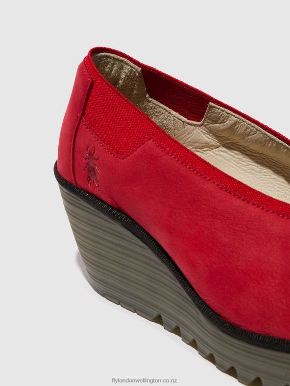 Women Fly London LIPSTICK RED Slip-on Shoes YOZA438 0B6X4625