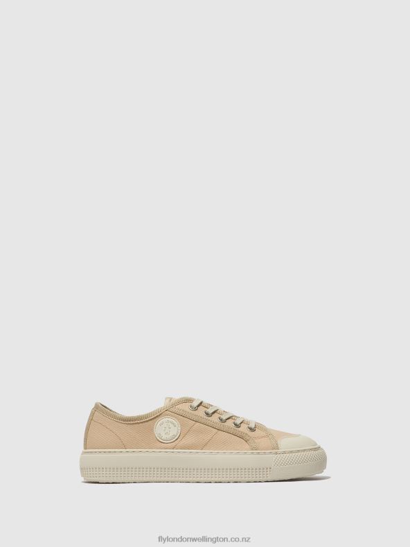 Women Fly London BEIGE Lace-up Trainers TERE557 0B6X4741