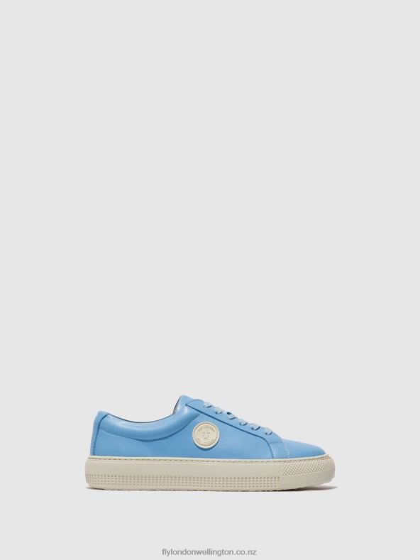 Women Fly London BLUE Lace-up Trainers TAFA587 0B6X4715