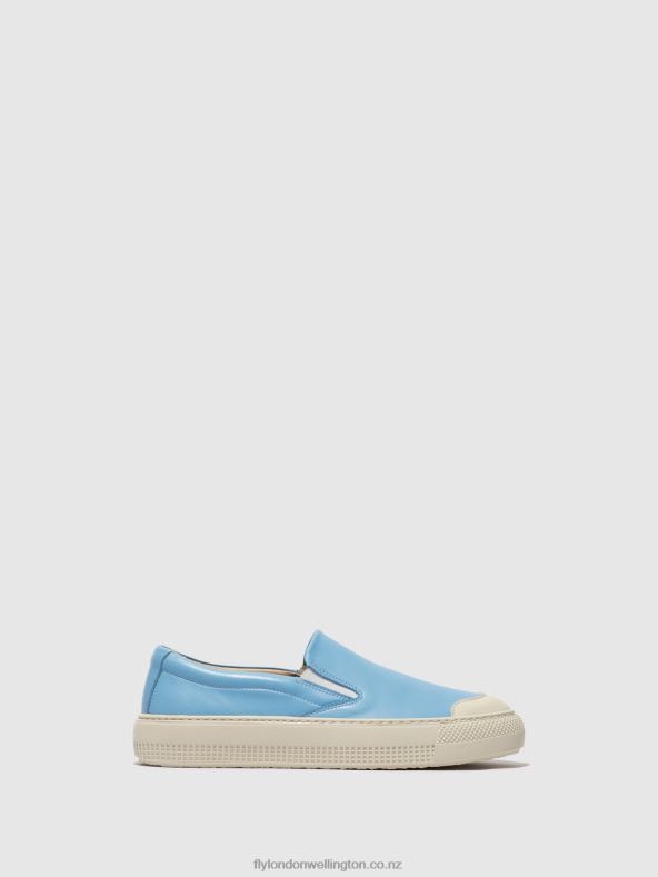 Women Fly London BLUE Slip-on Trainers TOAF584 0B6X4707