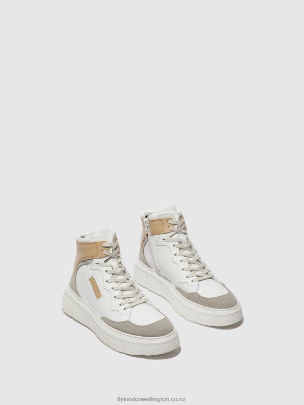 Women Fly London CONCRETE/WHITE/BEIGE Lace-up Trainers EPPE531 0B6X4735