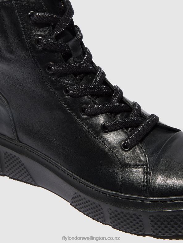 Women Fly London DUBLIN BLACK Lace-up Trainers ERBY484 0B6X4762