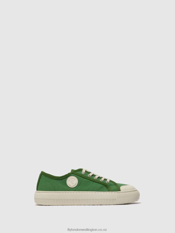 Women Fly London GREEN Lace-up Trainers TERE557 0B6X4743