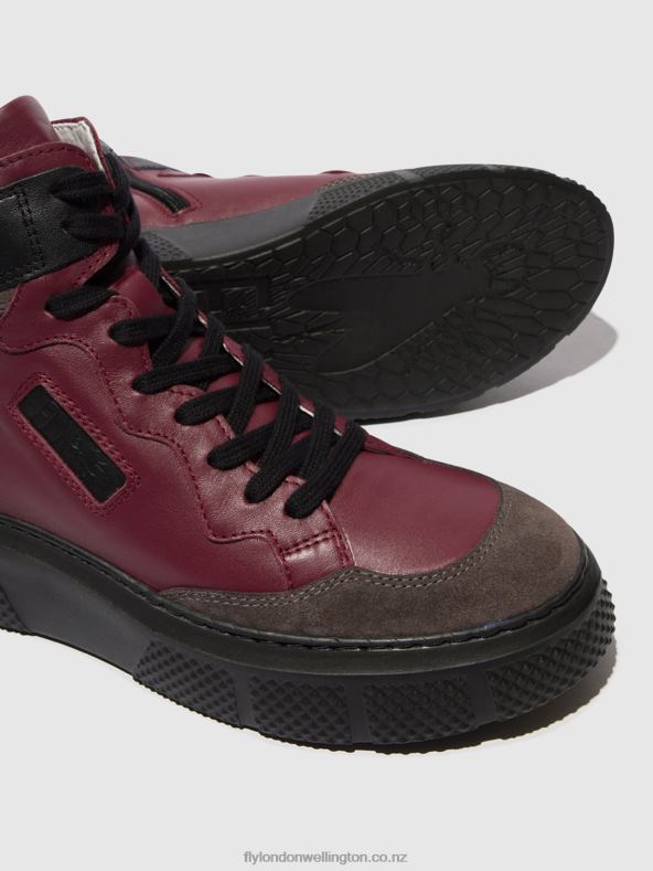Women Fly London GREY/WINE/BLACK Lace-up Trainers EPPE531 0B6X4734
