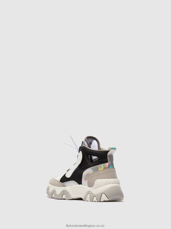 Women Fly London MULTI OFFWHITE Hi-Top Trainers FENY633 0B6X4775