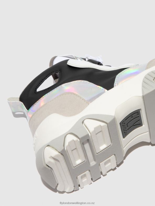 Women Fly London MULTI OFFWHITE Hi-Top Trainers FENY633 0B6X4775