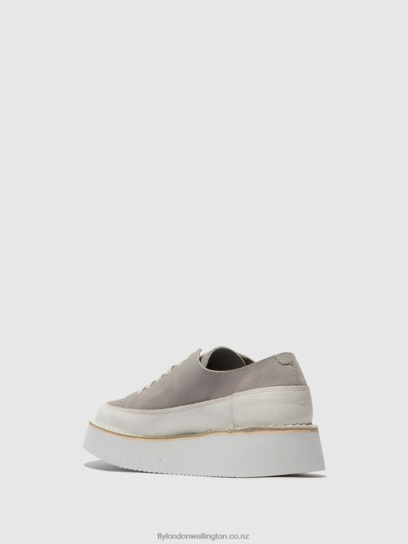 Women Fly London OFFWHITE/CLOUD Lace-up Trainers CUDA099 0B6X4723