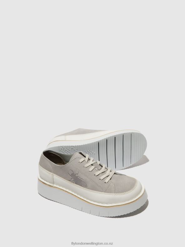 Women Fly London OFFWHITE/CLOUD Lace-up Trainers CUDA099 0B6X4723