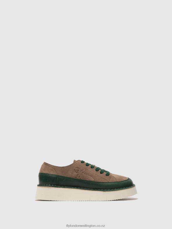 Women Fly London PETROL/STONE Lace-up Trainers CUDA099 0B6X4719