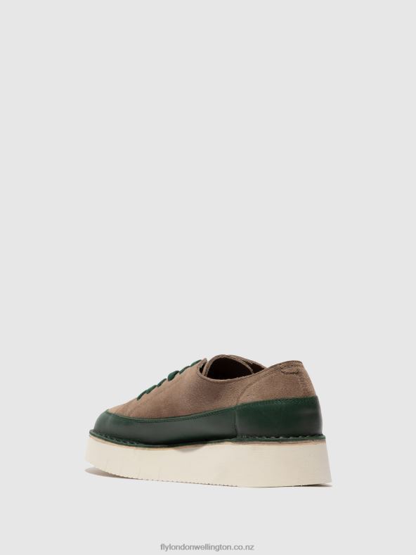 Women Fly London PETROL/STONE Lace-up Trainers CUDA099 0B6X4719