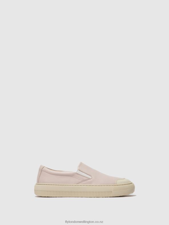 Women Fly London PINK Slip-on Trainers TOAF584 0B6X4709