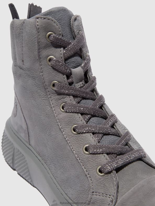 Women Fly London SORANO BLUE GREY Lace-up Trainers ERBY484 0B6X4765
