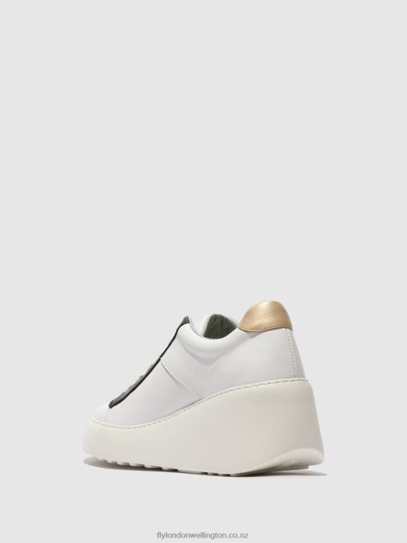 Women Fly London WHITE/GRAPHITE/MYNT Lace-up Trainers DELF580 0B6X4718