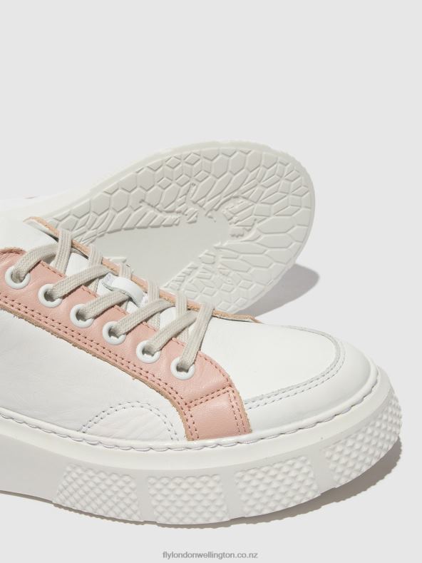 Women Fly London WHITE/NUDE/MYNT Lace-up Trainers EMMY510 0B6X4758
